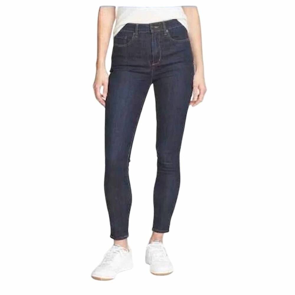 NEW EDDIE BAUER voyager high rise slim skinny jeans in dark indigo